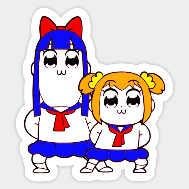 Popuko and Pipimi Pop Team Epic Sticker by OtakuPapercraft